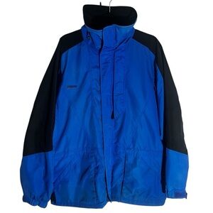Columbia Blue and Black Performance Jacket with High Collar DOUBLE WAMMY